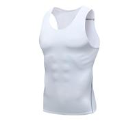Skims Tank Top Gilet da corsa senza maniche Vestibilità ampia Estate Basic Top T-shirt classica tinta unita tinta unita ad asciugatura rapida Sport palestra Mens Canotte, Argento, M
