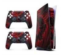 Skin adesiva per PS5 - Blood Hell, compatibile con Disc Edition e Digital Edition (non Slim Ver), 2 skin per controller e console skin - Nessuna bolla, protezione completa, impermeabile, rimovibile