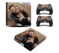 Skin adesiva sottile personalizzata per console e controller con la tua immagine e crea il tuo design, adesivi sottili personalizzati per PS4 cover in vinile per tutto il corpo