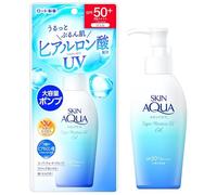 Skin Aqua UV Super Moisture Gel Large-capacity pump type Sunscreen Fragrance-free 140g SPF50+ / PA++++ Contains a UV absorber that is hard to be damaged by UV and does not deteriorate easily.