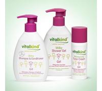 Skin Care Set for Girls Vitalkind: shampoo, gel shower and Face Cream - Everything Your Princess Needs for Premium Delicate Care!