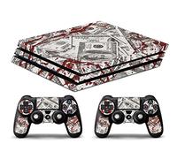 Skin Compatibile per Ps4 PRO - limited edition DECAL COVER ADESIVA BUNDLE - VINILE LUCIDO (Dollari Sangue)