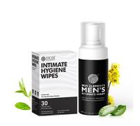 Skin Elements Combo Igiene Intima | Detergente Intimo Uomo 120 ml + Salviette Intime 30 Bustine Individuali con Estratti di Tea Tree e Neem - Det