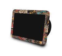 Skin glitter lucida compatibile con Amazon Echo Show 8 (3a Gen 2023) - Hip Hop arancione - Copertina per decalcomanie per avvolgimento protettivo in