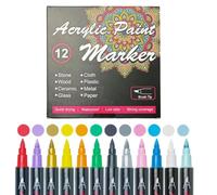 Skin Markers, 12-Count Washable Pen Set, Colorful Craft Solution, Body-Safe and Removable Ink, Temporary Drawing Tools for Adults, Teens, Women, Men, Friends, Family, College Students
