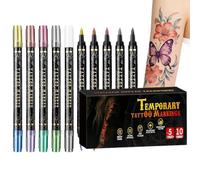 Skin Markers - 5 Piece 10 Colors Double End Halloween Washable Temporary