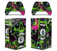 Skin Per Console Da Gioco XBOX SERIES X + 2 Controller Adesivo Decal Frenzy-Grn
