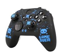 Skin per controller Pixelated Skull compatibile con controller wireless Xbox Elite Series 2 Core, custodia protettiva RALAN per pollice, cappuccio personalizzato