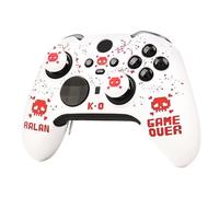 Skin per controller Pixelated Skull compatibile con controller wireless Xbox Elite Series 2 Core, custodia protettiva RALAN per pollice, cappuccio personalizzato