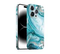 Skin per iPhone 15 Pro Max, pellicola protettiva a 360°, super sottile e resistente (Liquid Blue)