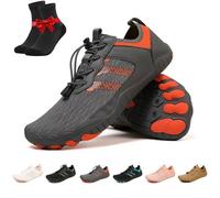 Skin PRO con Rame - Scarpe da Trekking comode e Traspiranti, Scarpe da Spiaggia Traspiranti, Adatte a Tutti i Tipi di Terreno e a Piedi Nudi(Grey,46 EU)