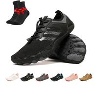 Skin PRO con Rame - Scarpe da Trekking comode e Traspiranti, Scarpe da Spiaggia Traspiranti, Adatte a Tutti i Tipi di Terreno e a Piedi Nudi(Black,36 EU)