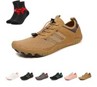 Skin PRO con Rame - Scarpe da Trekking comode e Traspiranti, Scarpe da Spiaggia Traspiranti, Adatte a Tutti i Tipi di Terreno e a Piedi Nudi(Khaki,35 EU)