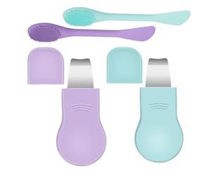 Skin Scraper, Pore Cleansing Spatula for Face, Whitehead Blackhead Remover Tool, Gentle Design with Ergonomic Handle, 1 Piece, Silver, Women, Men, Spa, Travel, Home Daily, 1.57x3.43inch,