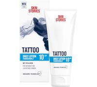 SKIN STORIES Crema idratante per tatuaggi Daily (100 ml), con tecnologia InkGuard-Technology® e acido ialuronico, cura quotidiana del tatuaggio con SPF 10 per colori intensi e mantenimento del colore