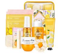Skincare Donna kit Beauty Viaggio Completo| Cofanetto Regalo Donna Beauty con Crema Corpo,Crema Mani,Burrocacao Labbra,Patch Occhi, Bagnoschiuma,Saponetta, Perfume,Fascia Capelli