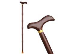 SKINCATE Stampelle In Legno Bastone Da Passeggio In Legno Marrone 75cm 80cm 85cm 90cm Bastone Fatto A Mano Ergonomico Aiuto Alla Mobilità Antiscivololo(Color:Brown,Size:85cm(33in))