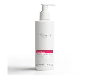 skinChemists - Detergente per crema equilibrante, vitamina C e acido glicolico, 200 ml, formula illuminante esfoliante idratante all'acido salicilico per pelle terna irregolare e congestionata