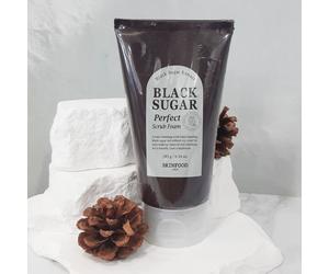 SKINFOOD Black Sugar Perfect Scrub Foam 180g Schiuma Detergente Cosmetici Cor...