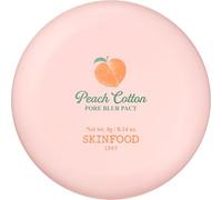 SKINFOOD - Patto di sfocatura dei pori in cotone pesca - Pacchetto di controllo del sebo con texture setosa - Fissaggio trucco a lunga durata - Primer pori con polvere minerale per pelle grassa