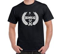 Skinhead 69 Laurel Leaf Logo - Maglietta da uomo, Nero , S