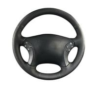 SKINII Copertura Volante Copertura A Treccia per Volante in Pelle Artificiale Nera Antiscivolo Cucita A Mano per Mercedes per Benz W203 Classe C 2001-2007 Custodia Volante Cover