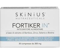 Skinius Integratore per Capelli e Unghie Estratto di Bamboo, Zinco, Selenio, Biotina – 30 compresse