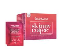 Skinny Coffee Programma Vegano di 28 Giorni, 5g per Bustina, Caffè Verde, Clorella, Tè Verde, Guarana, L Carnitina, Miscela Solubile Fonte di Superfood, Caffeina, Coffea Arabica, Senza Glutine né OGM