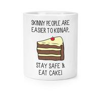 Skinny People Are più Facile To Kidnap Eat Torta Trucco Pennello Matita Pentola