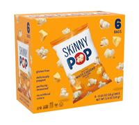 SkinnyPop Popcorn senza latticini Cheddar bianco senza glutine senza OGM snack sani 18 g dimensioni personalizzate (confezione da 6)