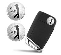 SkinoEu 2 X Ø 14 mm Adesivi Sport Gioco Golf Golf Golf Chiave Emblema Stickers per Telecomando Auto Moto Logo Key Badge Tuning KSK 21