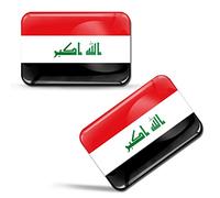 SkinoEu® 2 x 3D Adesivi Bandiera Iraq Nazionale Irachena F 198