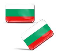 SkinoEu® 2 x 3D Adesivi Bandiera Nazionale della Bulgaria Bulgara F 74