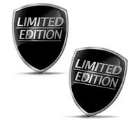 SkinoEu 2 x 3D Gel Adesivi Silicone Argento Limited Edition Auto Moto Bicicletta Finestra Telefono Laptop PC Tablet Porta KS 93