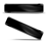 SkinoEu 2 x Adesivi in 3D Silicone Gel Stickers per Paraurti Decalcomanie Distintivo Emblema Tuning per Auto Moto Casco Bici Nero SP 4 B