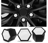 SkinoEu 20 Pezzi Tappi per Dadi Ruota 17mm Copri Dadi per Bulloni della Ruota Esagonali per Pneumatici con Set di Strumenti di Rimozione per Auto Bianco NC 5