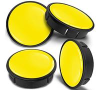 SkinoEu 4 x 60mm Coprimozzi Coprimozzo per Centro Universale Copricerchi Tappi per Ruote Cerchi in Lega Colore Giallo CX 69