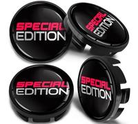 SkinoEu 4 x 65 mm coprimozzo compatibili con VW 3B7 601 171 / 6U7 601 171 Special Edition nero argento rosso CV 18