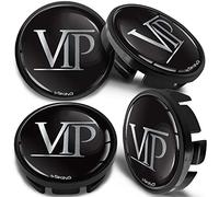 SkinoEu 4 x 65mm Coprimozzi in Lega per Cerchi Compatibile con VW 3B7 601 171 / 6U7 601 171 Nero VIP CVZ 5