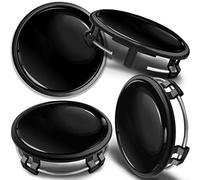 SkinoEu 4 x 75mm Coprimozzo Copricerchi Tappi Ruota Cerchi Lega Ricambio Compatibili per Mercedes Benz 6470207 / B66470200 Nero CM 4