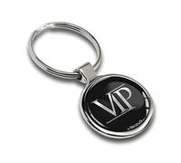 SkinoEu® Portachiavi Metallo 3D in Confezione Regalo Idea Accessorio per Uomo e Donna VIP Emblema Argento