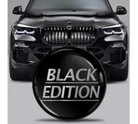 SkinoEu Stemma tuning cofano anteriore baule 82 mm compatibile con BMW emblema 51767288752 Black Edition Nero Argento EX 17