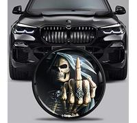 SkinoEu Stemma tuning cofano anteriore baule 82 mm compatibile con BMW emblema 51767288752 Teschio Nero EX 10