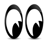SkinoEu® Un Set / 2 /x Adesivi Vinile Stickers Occhi dei Cartoni Animati per Auto Moto Finestrino Porta Casco Scooter Bici Motociclo Tuning B 85