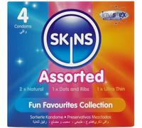Skins - confezione da 4 preservativi assortiti premium
