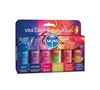 SKINS Set gel lubrificante per sesso - Confezione da 6, base d'acqua e silicone