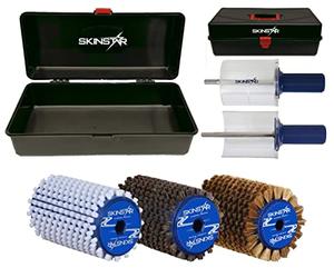 SkinStar Set completo di spazzole rotore WorldCup, valigetta di cera, 6 pezzi, 100 mm