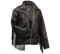 Skintan-Franges Diamond Veste en cuir pour moto