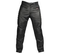 Skintan Pantaloni da moto da uomo in pelle con tecnologia CE, disponibili in lunghezze interne gamba da 68,6 cm, 73,7 cm, 78,7 cm, 83,8 cm, 88,9 cm, Nero , 34W x 33L