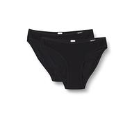 Skiny Advantage Cotton Rio Slip 2er Pack, Brasiliana Donna Intimo Donna, Nero (Black 7665), 46 (Taglia Produttore: 40)